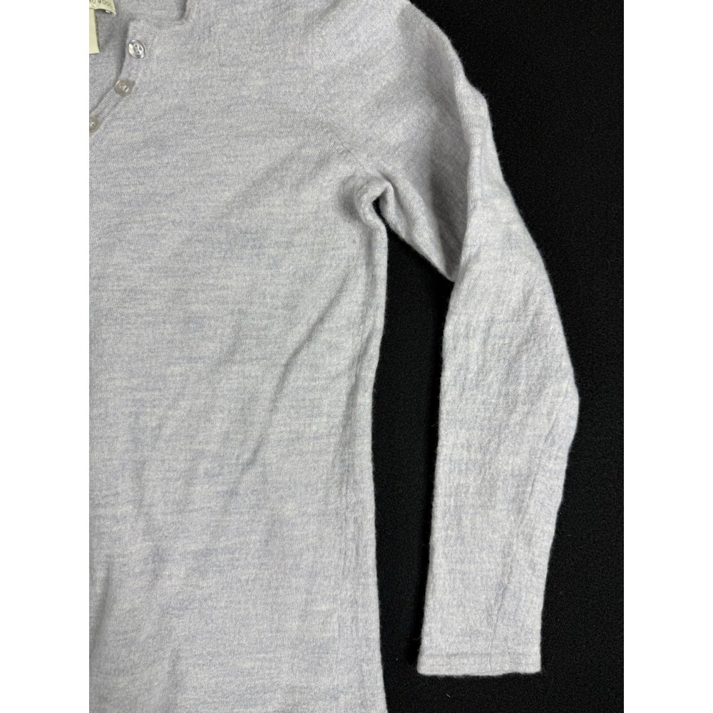 Telluride Clothing Co Womens Grey 100% Extra Fine Merino Wool Henley Top L - Picture 9 of 9